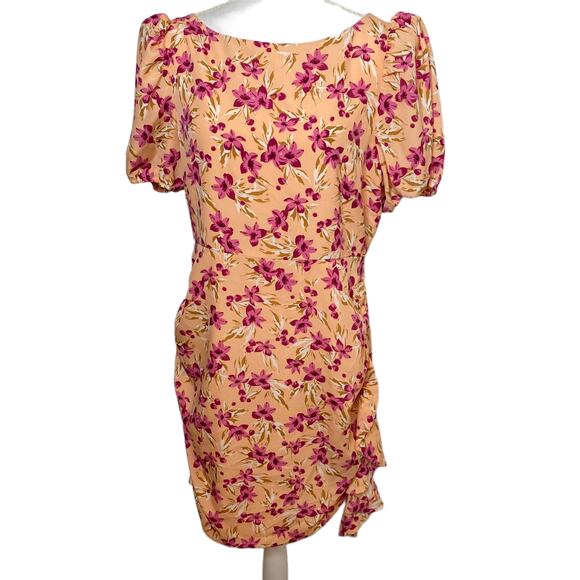 LIKELY Cara Floral Mini Dress NWT Cottagecore Ruffled Pink Honey Peach Berry 12 - Picture 5 of 11